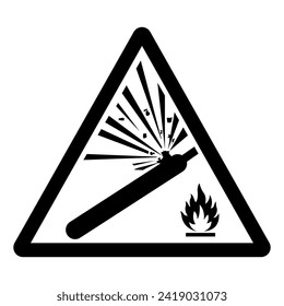 Pressurized Cylinder Symbol Sign,Vector Illustration, Isolate On White Background Label. EPS10