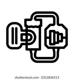 pressurized water reactor nuclear energy line icon vector. pressurized water reactor nuclear energy sign. isolated contour symbol black illustration