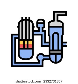 pressurized water reactor nuclear energy color icon vector. pressurized water reactor nuclear energy sign. isolated symbol illustration