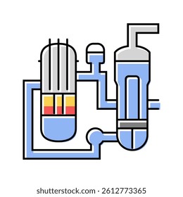 pressurized water reactor nuclear energy color icon vector. pressurized water reactor nuclear energy sign. isolated symbol illustration