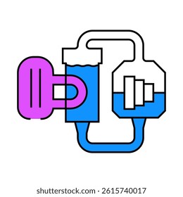 pressurized water reactor nuclear energy line icon vector. pressurized water reactor nuclear energy sign. isolated symbol illustration