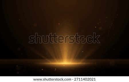 Prestige award empty background glowing golden bokeh light. Elegant, ceremonial border for high achievement and honor, perfect for corporate recognition graphics, certificates, and award presentations