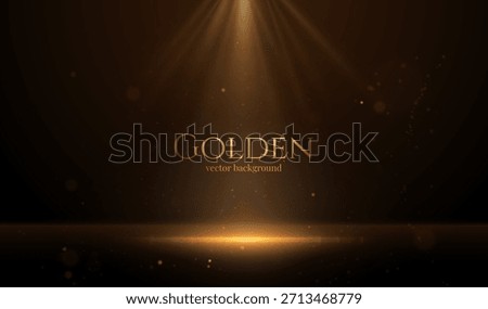 Prestige award empty background glowing golden bokeh light. Elegant, ceremonial border for high achievement and honor, perfect for corporate recognition graphics, certificates, and award presentations