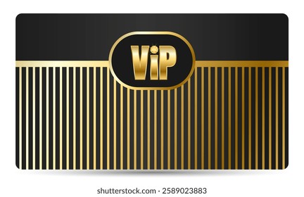 Prestige golden VIP access card layout. Premium design with gold elements. Vector illustration for party, award, casino, events, hotel

