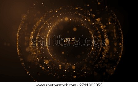 Prestige round award frame from glowing golden bokeh light. Elegant, ceremonial border for high achievement and honor, perfect for corporate recognition graphics, certificates, and award presentations