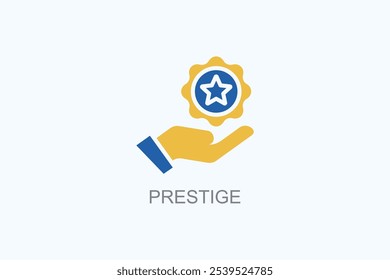 Symbol für Prestige-Vektorgrafik oder Logo-Zeichen