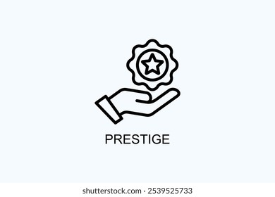 Symbol für Prestige-Vektorgrafik oder Logo-Zeichen