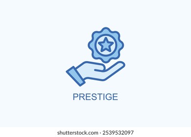 Illustration für Vektorgrafik oder Logo-Symbol von Prestige