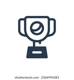Prestigious Cricket Trophy vector icon illustration