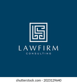 Prestigious Modern Vintage Antique Abstract LCS Letter For Law Firm , Attorney And Boutique Logo Design