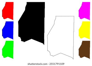 Preston County, State of West Virginia (U.S. county, United States of America, USA, U.S., US) map vector illustration, scribble sketch Preston map