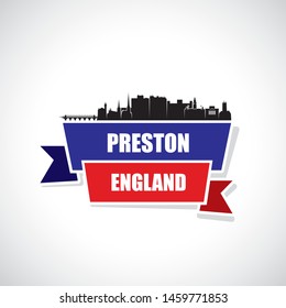 Preston skyline - England, United Kingdom, UK, Great Britain - vector illustration