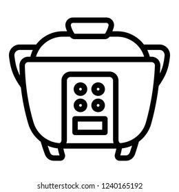 Presure cooker icon. Outline presure cooker vector icon for web design isolated on white background