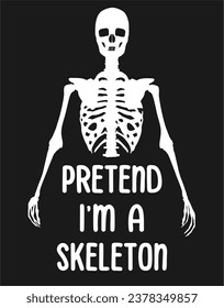 Pretend Im a skeleton with black background