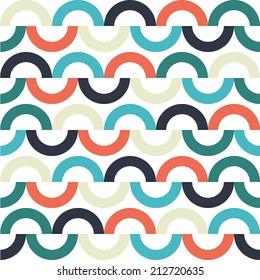 pretty abstract seamless geometrical pattern with half circles