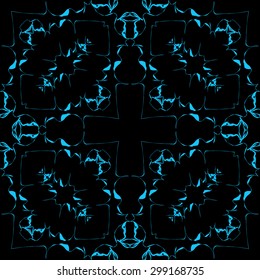 Pretty abstract seamless pattern with soft colors on white