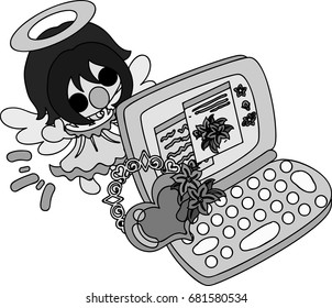 A pretty angel and stylish PC