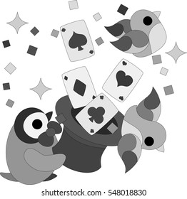 The pretty baby babies which does the figure of the magician