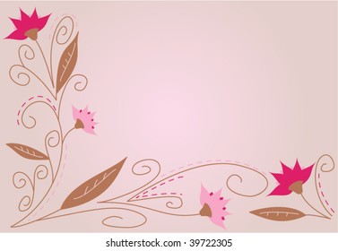 Pretty background featuring flowers in pink, girly colors