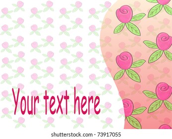 pretty background with glassy element and rosebuds