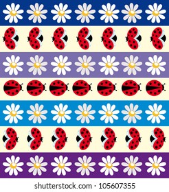 pretty background with ladybugs. vector illustration