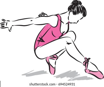 pretty ballet dancer vector illustration