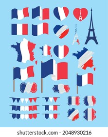 pretty bastille day items pack