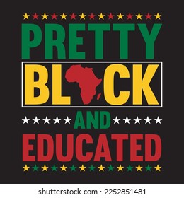 Diseño de camisetas de tipografía bastante negro y educado