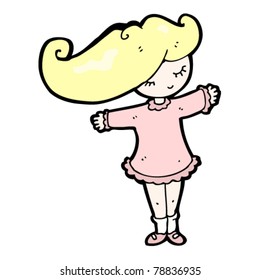 pretty blond cartoon girl