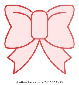 Pretty bow flat icon. Ribbon bow pink icons in trendy flat style. Elegant knot gradient style design, designed for web and app. Eps 10