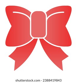 Pretty bow flat icon. Ribbon bow color icons in trendy flat style. Elegant knot gradient style design, designed for web and app. Eps 10