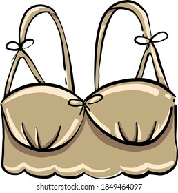 Pretty bra, illustration, vector on white background