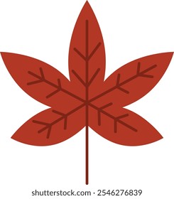 Pretty Brown Autumn Maple Leaf