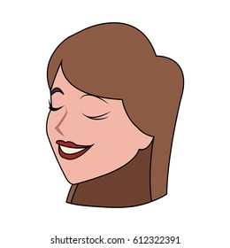 pretty brunette woman icon image 