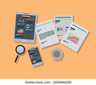 pretty business poster with items