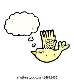 pretty cartoon bird flying