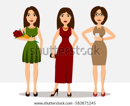 Brunette Girls Cocktail Dress