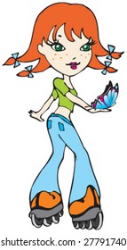pretty cartoon girl
