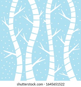 A Pretty Cartoon Illustration of Trees and Branches For Background Decoration Vector In