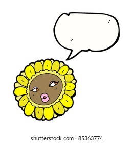 caricatura bonita girasol