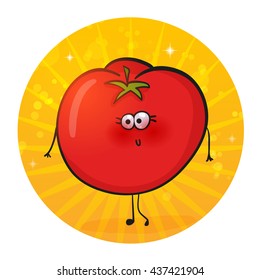 Pretty cartoon tomato