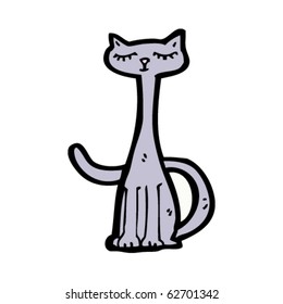 caricatura de un gato bonito