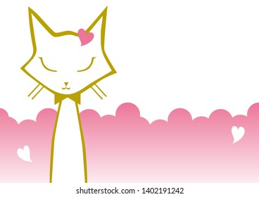 Pretty cat Character / Vector illustration