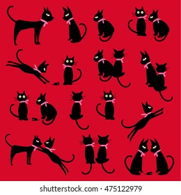 Pretty cat illustration