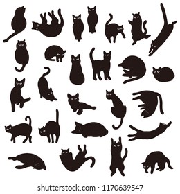 Pretty cat illustration material