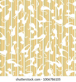 Pretty cat pattern,
I made the illustration of a pretty kitten,
I continue seamlessly,
