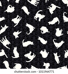 
Pretty cat pattern,
I made the illustration of a pretty kitten,
I continue seamlessly,
