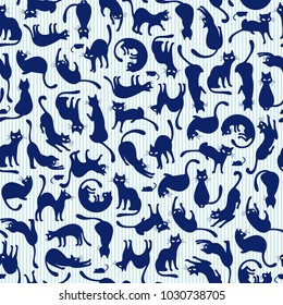 Pretty cat pattern,
I made the illustration of a pretty kitten,
I continue seamlessly,
