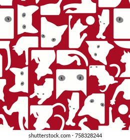 Pretty cat pattern,
I made the illustration of a pretty kitten
I continue seamlessly
