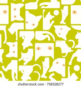 Pretty cat pattern,
I made the illustration of a pretty kitten
I continue seamlessly
